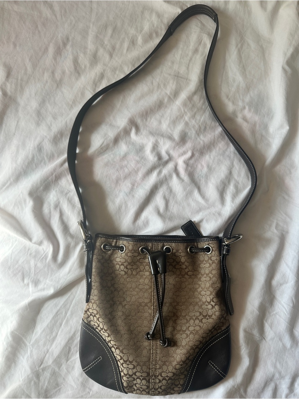 Vintage Coach Drawstring Crossbody